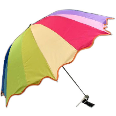 高密聚酯銀膠三折晴雨傘