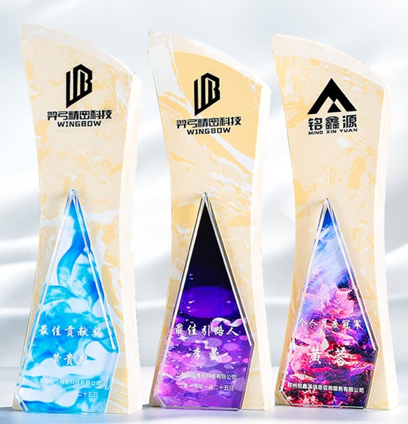 大理石組合水晶獎杯