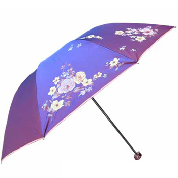 變色龍印花三折傘