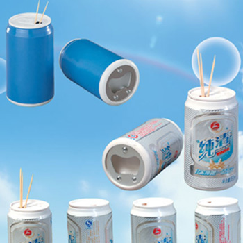 帶開啤器牙簽筒