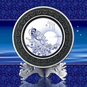 花好月圓炭藝浮雕盤