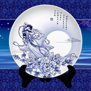 花好月圓青花風(fēng)光盤