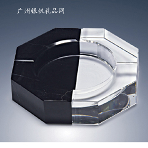 水晶六角形煙灰缸